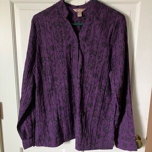 Purple Floral Women's Top